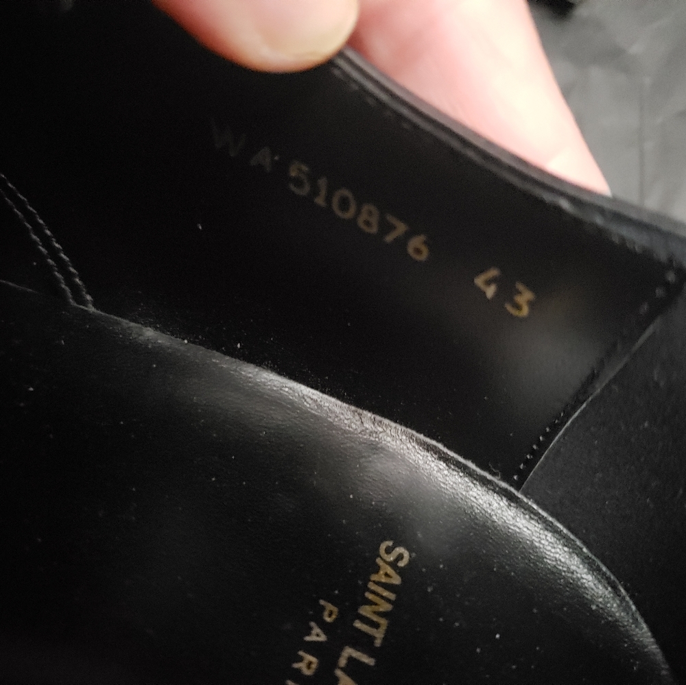 **SOLD***Saint Laurent Black Montaigne 25 Derby Shoe Mens Size 43 - Picture 7 of 10